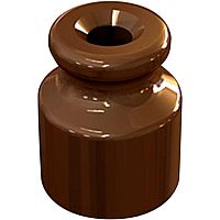 Изолятор керамический для монтажа ретро-провода Greenel МезонинЪ 20x24мм коричневый картинка